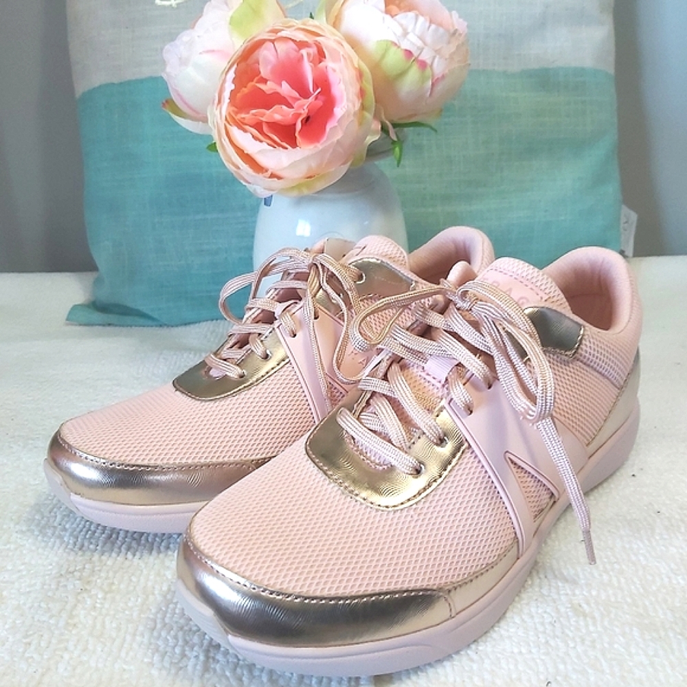 TRAQ by Alegria sneakers walking shoes pink gold - Picture 5 of 15